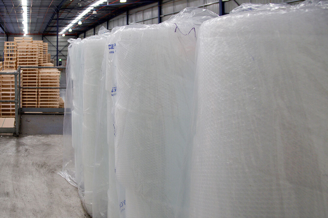 large rolls of bubble wrap